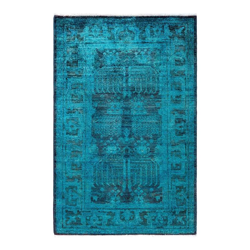 Vibrance One-of-a-Kind Hand-Knotted Area Rug - Brown, 3' 2" x 4' 10" - 3' 2" x 4' 10"