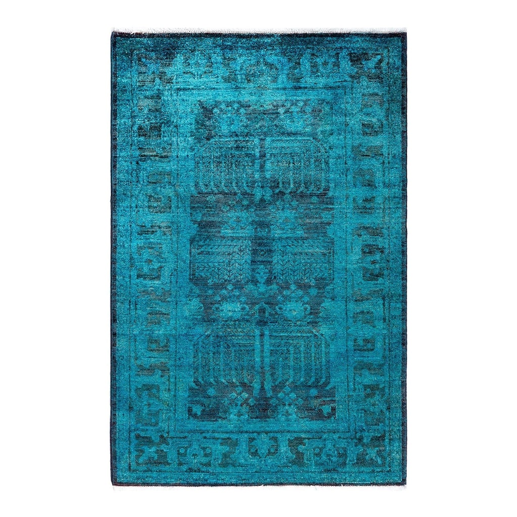 Vibrance One-of-a-Kind Hand-Knotted Area Rug - Brown, 3' 2" x 4' 10" - 3' 2" x 4' 10"