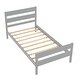 preview thumbnail 16 of 14, Twin Platform Bed with Storage, Headboard, and Footboard - White Pine Wood, Space-Saving Design