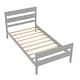preview thumbnail 5 of 3, Twin Size Wooden Bed with Headboard and Footboard, Solid Pine Construction