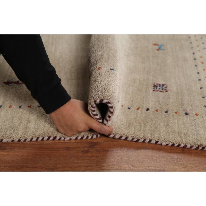 Gabbeh Oriental Area Rug Handmade Bedroom Wool Carpet - 4'7"x 6'5"