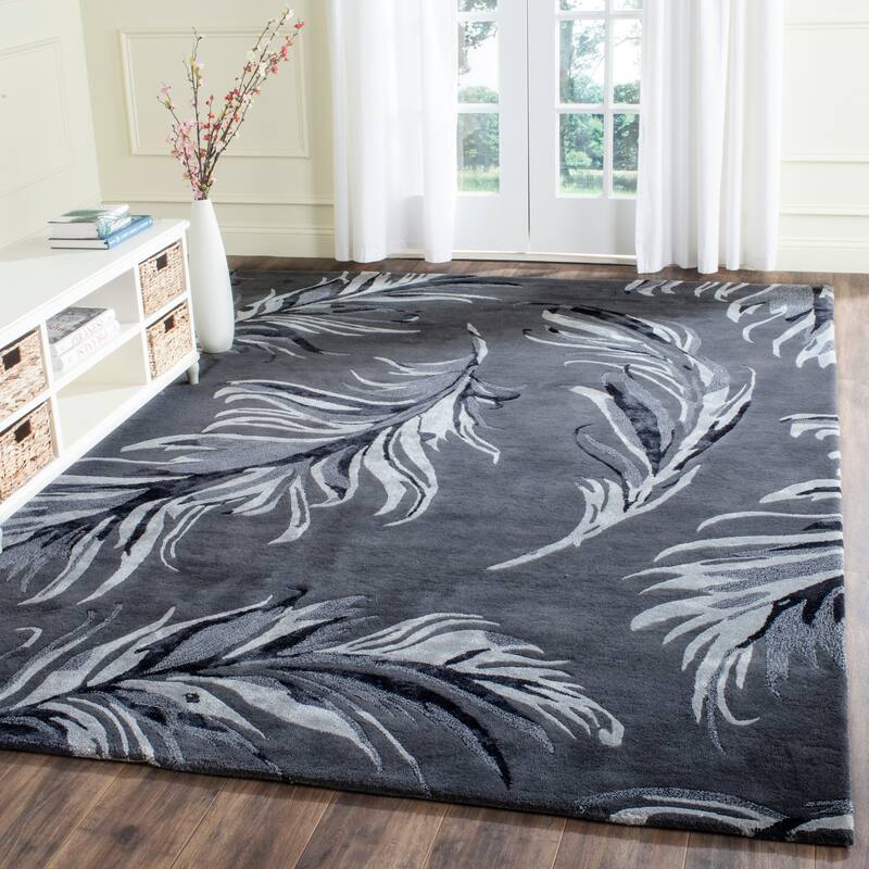 SAFAVIEH Handmade Allure Njomza Modern Floral Wool Rug - 8' x 10' - Grey