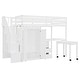 preview thumbnail 6 of 112, Space-Saving Wood Loft Bed with Storage Stairs & Wardrobe, Multifunctional Furniture Bed Frame with Desk & Drawers