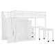 preview thumbnail 5 of 56, Twin Loft Bed w/Stairs, Bookshelf, Drawers, Desk & Wardrobe, Space-Saving for Kids & Teens.