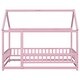 preview thumbnail 50 of 50, Twin Size Wooden Bed House Bed with House Roof Frame