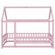 preview thumbnail 11 of 11, Twin Size Wooden Bed House Bed with House Roof Frame