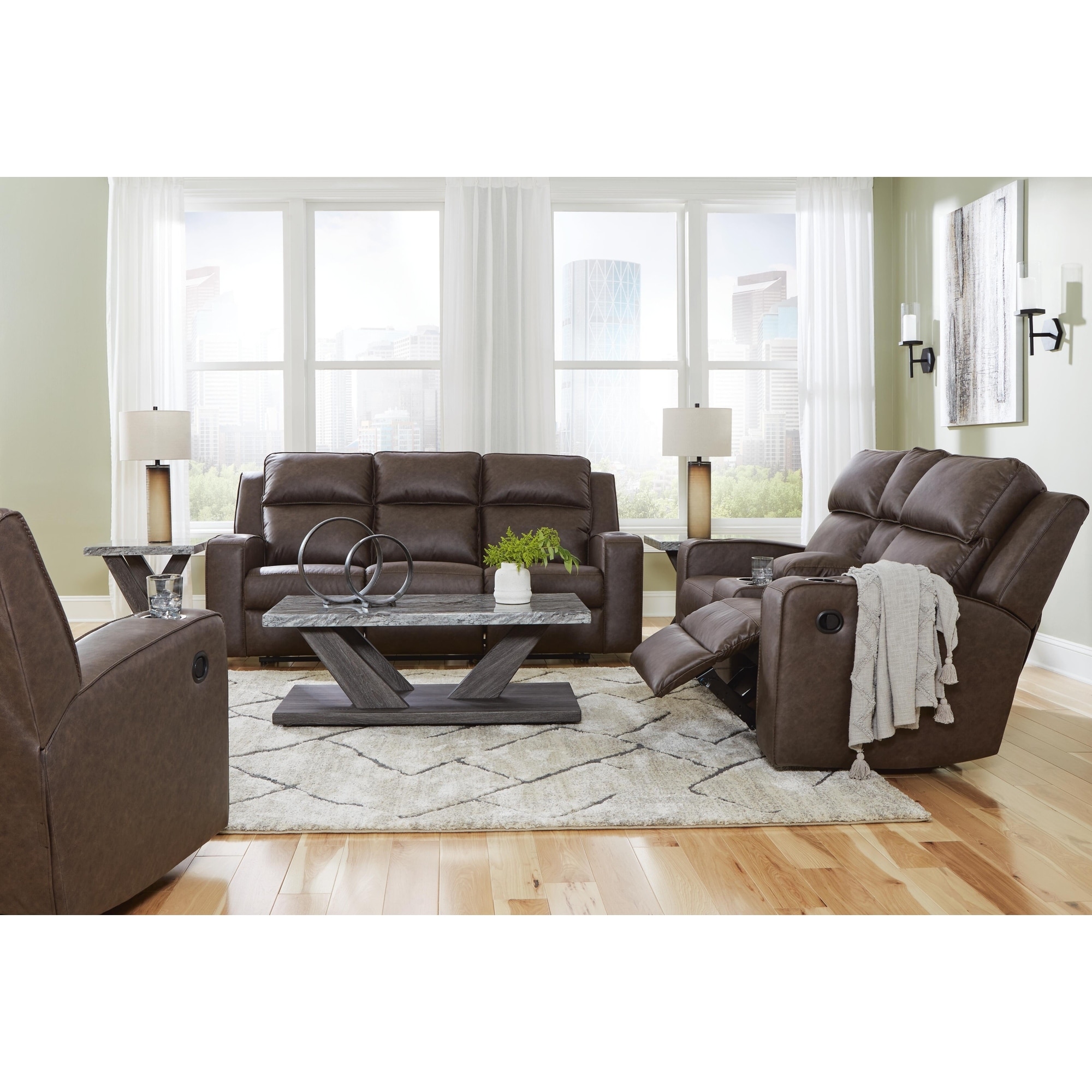Signature Design by Ashley Lavenhorne 3-piece Upholstery Package - 87"W x 42"D x 43"H