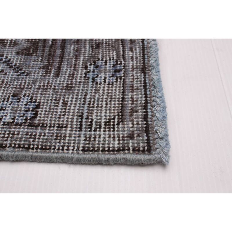 ECARPETGALLERY Hand-knotted Color Transition Denim Blue Wool Rug - 6'2 x 9'5