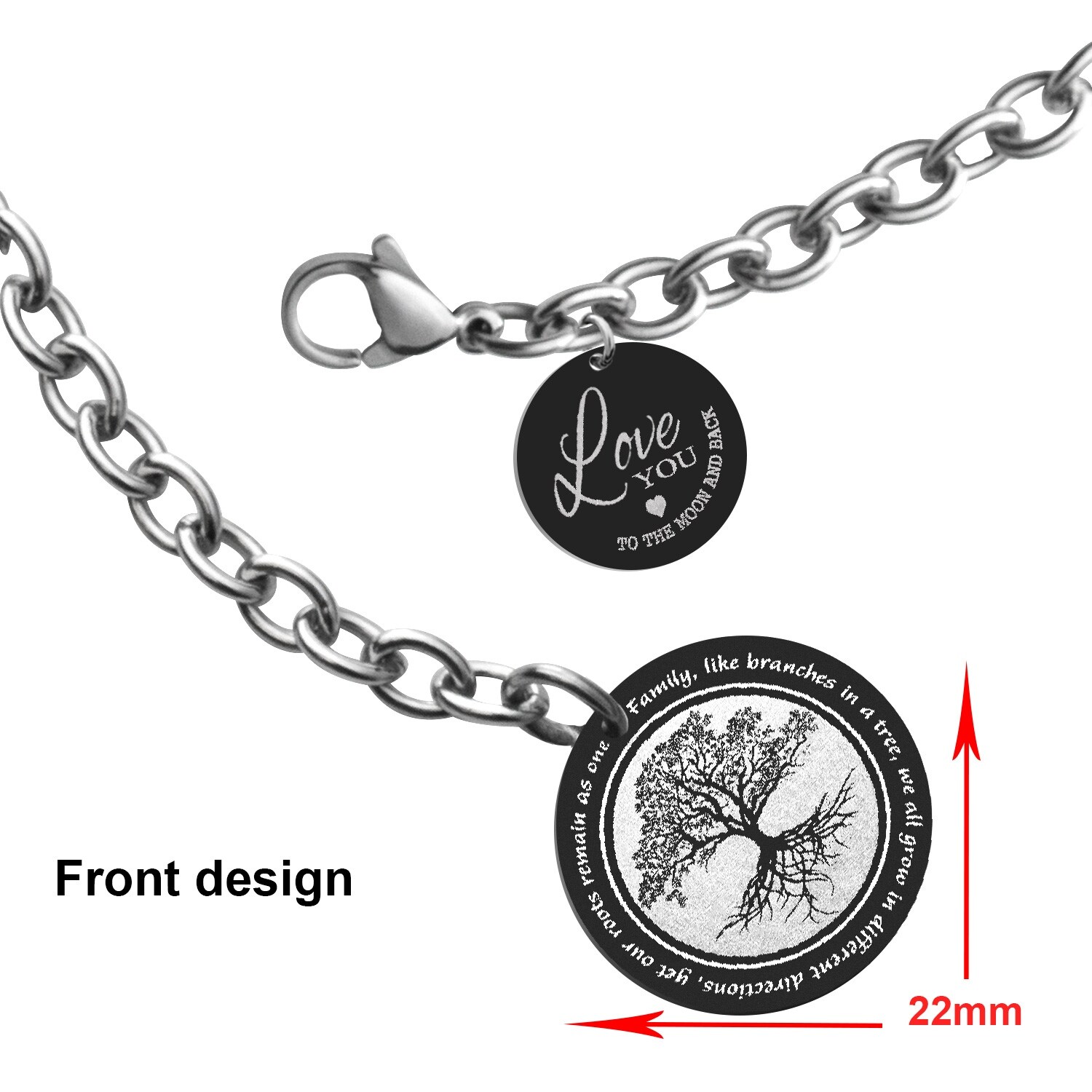 Snake or Ball Chain Necklace Sterling Silver Polished Enameled Christmas Tree Pendant on a Sterling Silver Cable Snake or Ball Chain Necklace Sterling Silver Polished Enameled Christmas Tree Pendant on a Sterling Silver Cable