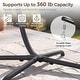 preview thumbnail 23 of 53, Oversized 1-Person Foldable Hanging Egg Chair - Wicker Swing Chair with Stand, Portable for Indoor Outdoor Patio
