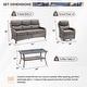 preview thumbnail 28 of 187, Outdoor Patio Sofa Swivel Chair with 6-Inch Thick Cushions Set