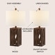 preview thumbnail 2 of 14, Ibiza 21.5" Farmhouse Wood LED Table Lamp, Brown (Set of 2), by JONATHAN Y