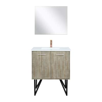 Lancy Bath Vanity with Cultured Marble Top, Sink, Mirror and Faucet