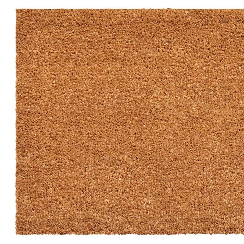 HomeRoots 24" X 36" Brown Christmas Fa La La Outdoor Coir Door Mat - 24.00' X '36.00