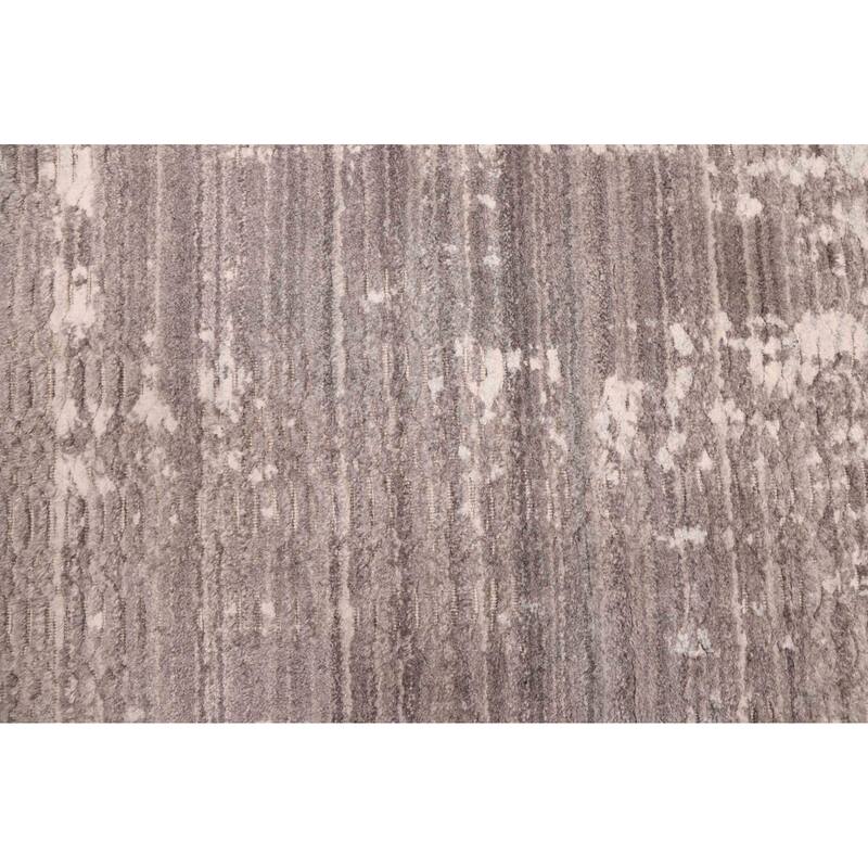 ECARPETGALLERY Hand Loomed Elysian Dark Grey Wool Rug - 8'4 x 11'4