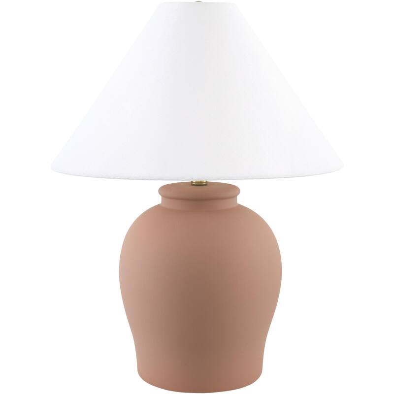 Livabliss Besson Traditional Accent Table Lamp - 22"H x 17"W x 17"D - Terracotta/Gold