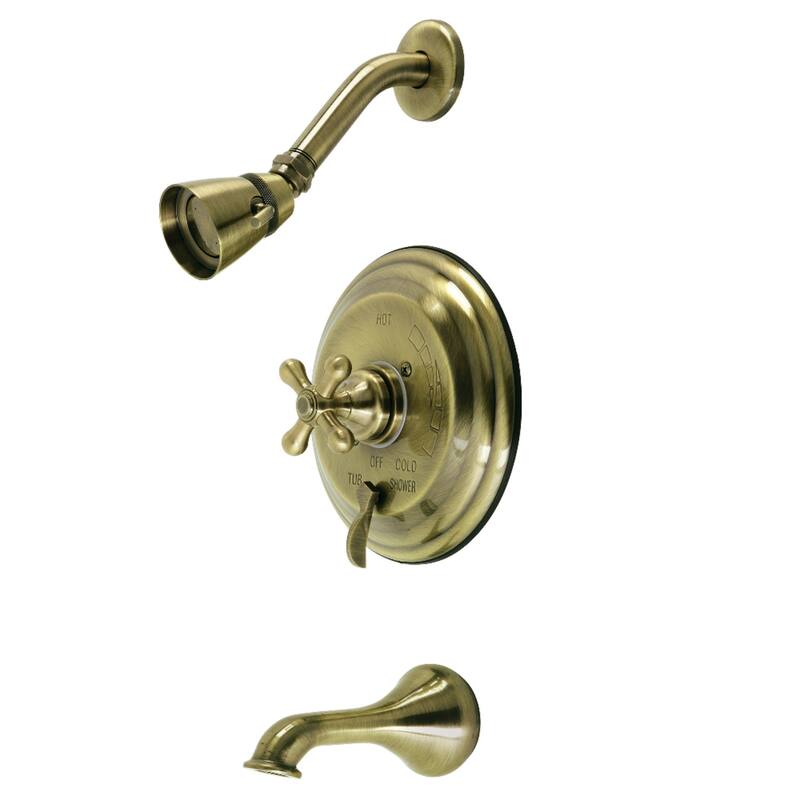 Kingston Brass Restoration Tub and Shower Faucet - Antique Brass