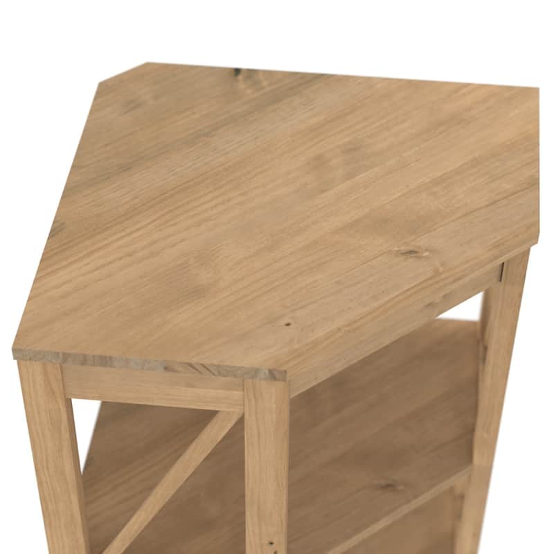 Wood Corner Bookcase 4 Shelf Corona