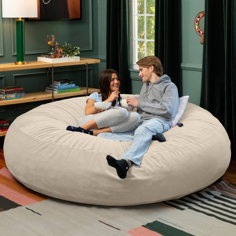 Jaxx Cocoon 7 Ft Giant Bean Bag Sofa and Lounger for Adults, Lush Velvet
