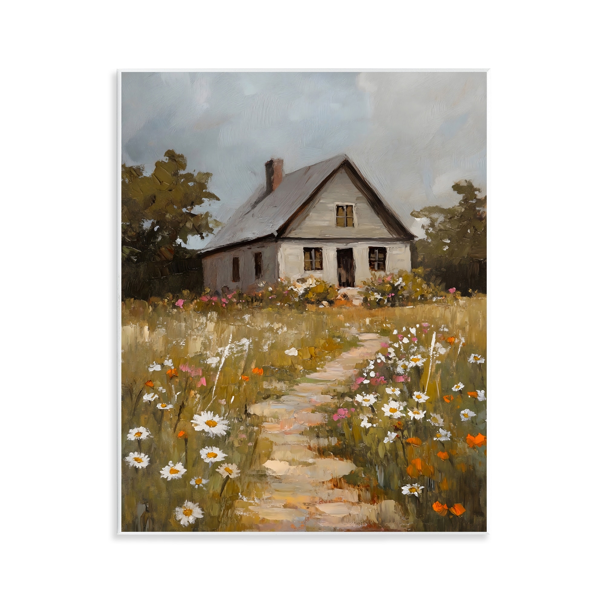 Stupell Daisies Up Cottage Path Wall Plaque Design by Franklyn Gregory