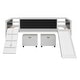 preview thumbnail 8 of 17, Climbing Frame & Rope Design Loft Bed with Slide and Double-sided Chalkboard, Twin size, White
