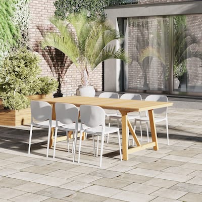 Amazonia Outdoor Patio 7pc Reclaimed Teak Gard Dining Set