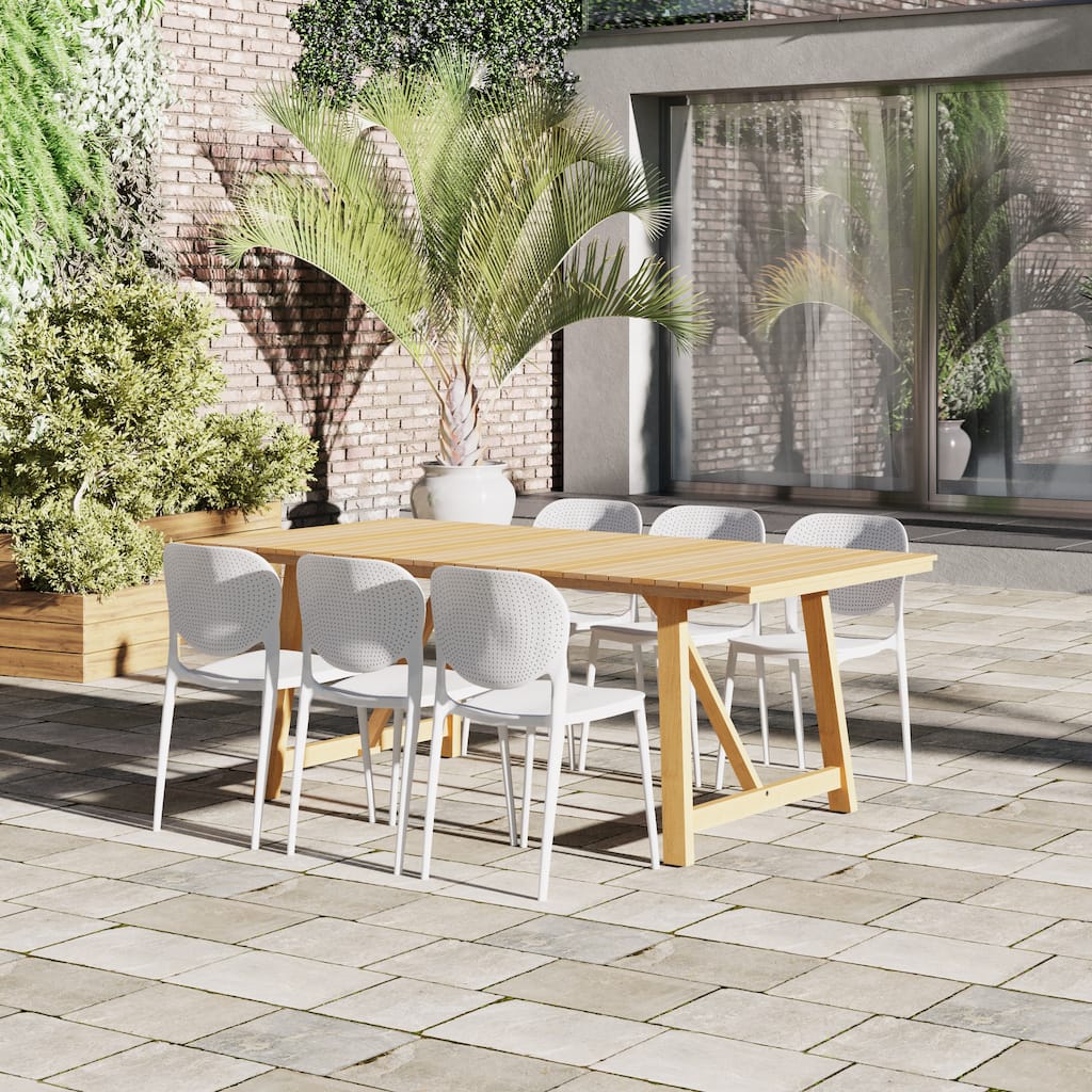 Amazonia Outdoor Patio 7pc Reclaimed Teak Gard Dining Set