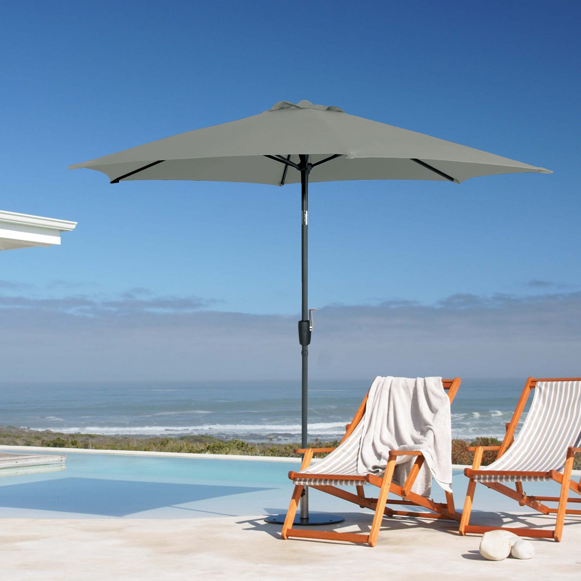9 ft tiltable patio umbrella Blissun 9' Outdoor Umbrella, Outdoor Table Umbrella, Yard Umbrella, Market with 8 Sturdy Ribs, Push Button Tilt and Crank (Tan) : Patio, Lawn & Garden It offers tilt positions that allow you to simply turn the crank to obtain the desired tilt 9' Aluminum Auto Tilt Patio