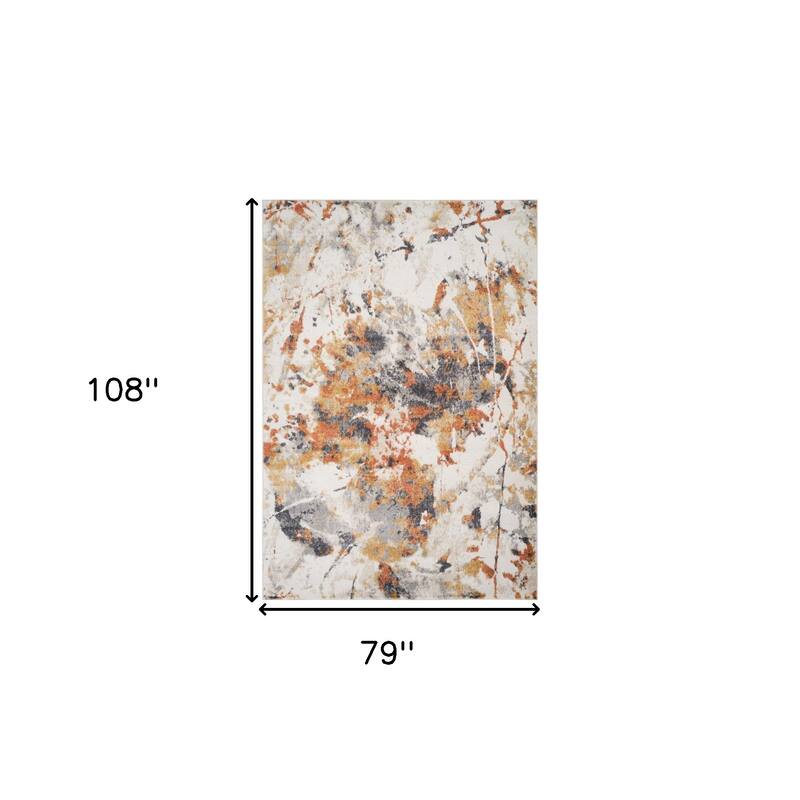 HomeRoots Abstract Modern Rectangle Area Rug