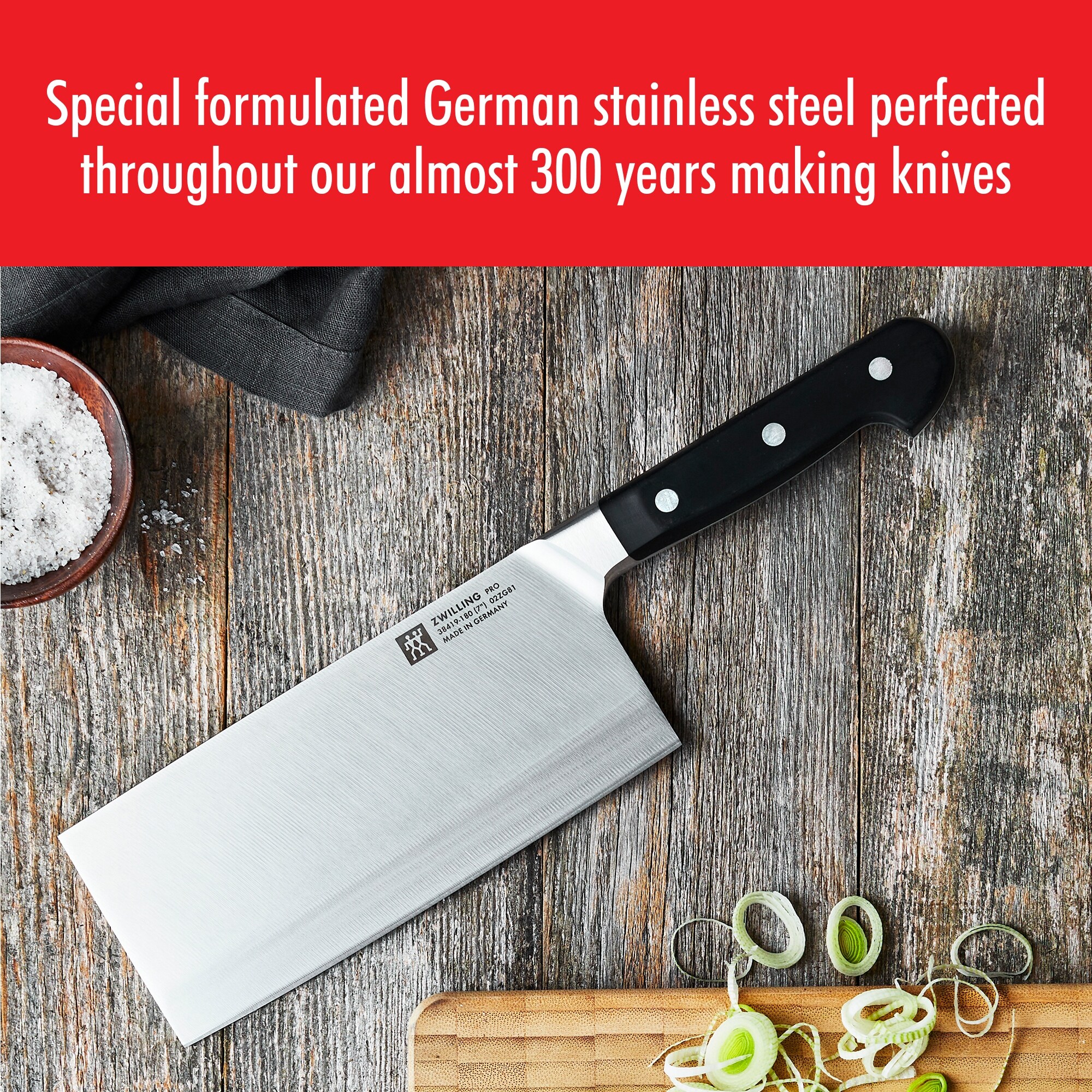 ZWILLING Pro 7-inch Chinese Chef's Knife Vegetable Cleaver