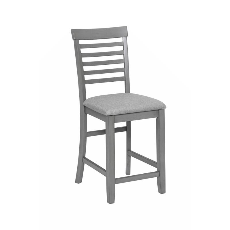 Wooden Dining Square Table, Kitchen Table for Small Space, 4 Person Counter Height Table,Gray