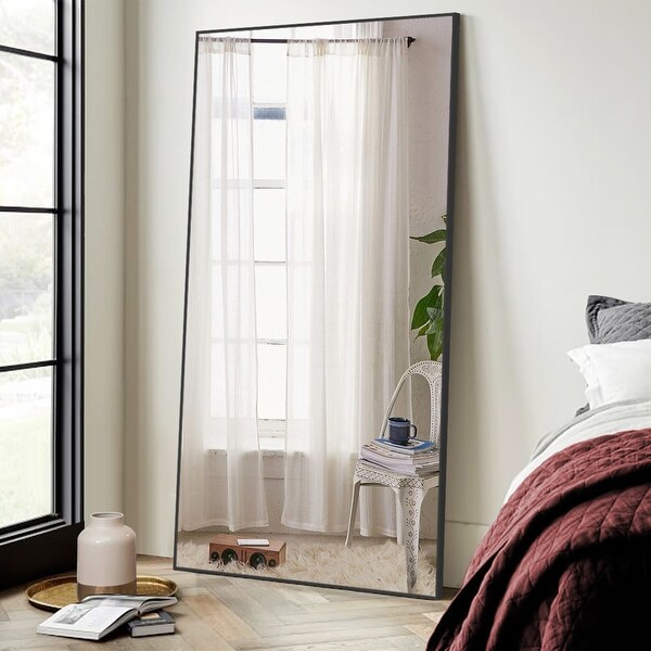 Modern Large Rectangular 71" Full-Length Floor Mirror. Opens flyout.