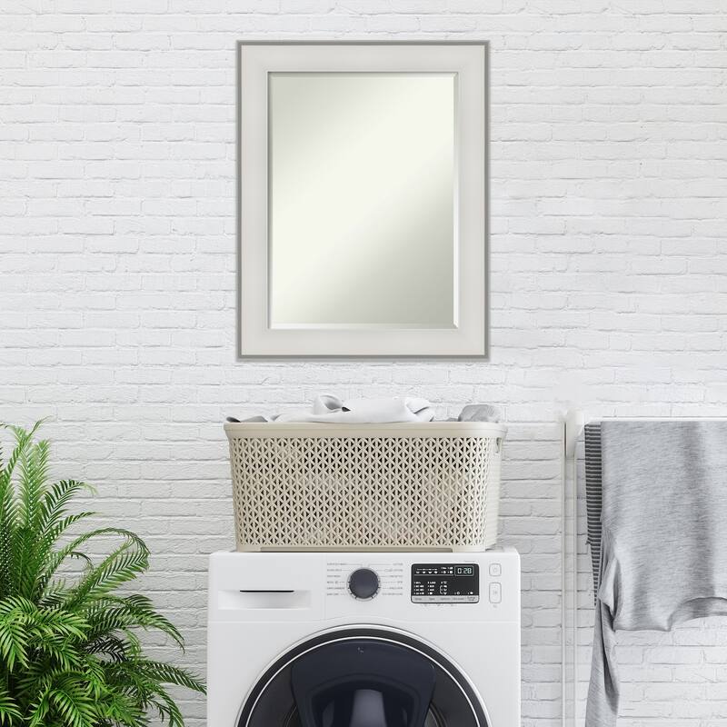 Beveled Wall Mirror - Imperial Pewter Black Frame