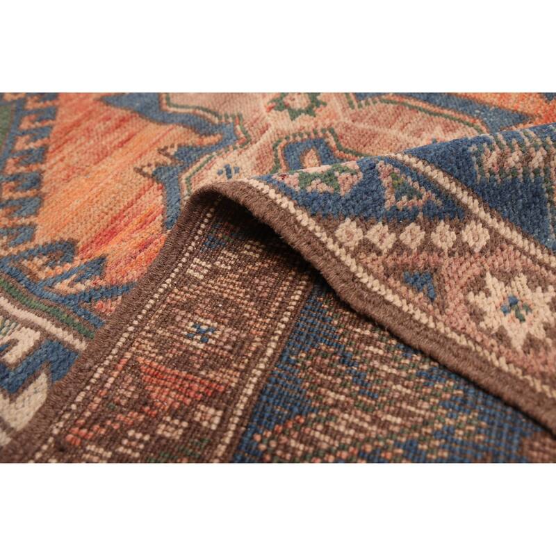 ECARPETGALLERY Hand-knotted Melis Vintage Copper Wool Rug - 4'1 x 6'7