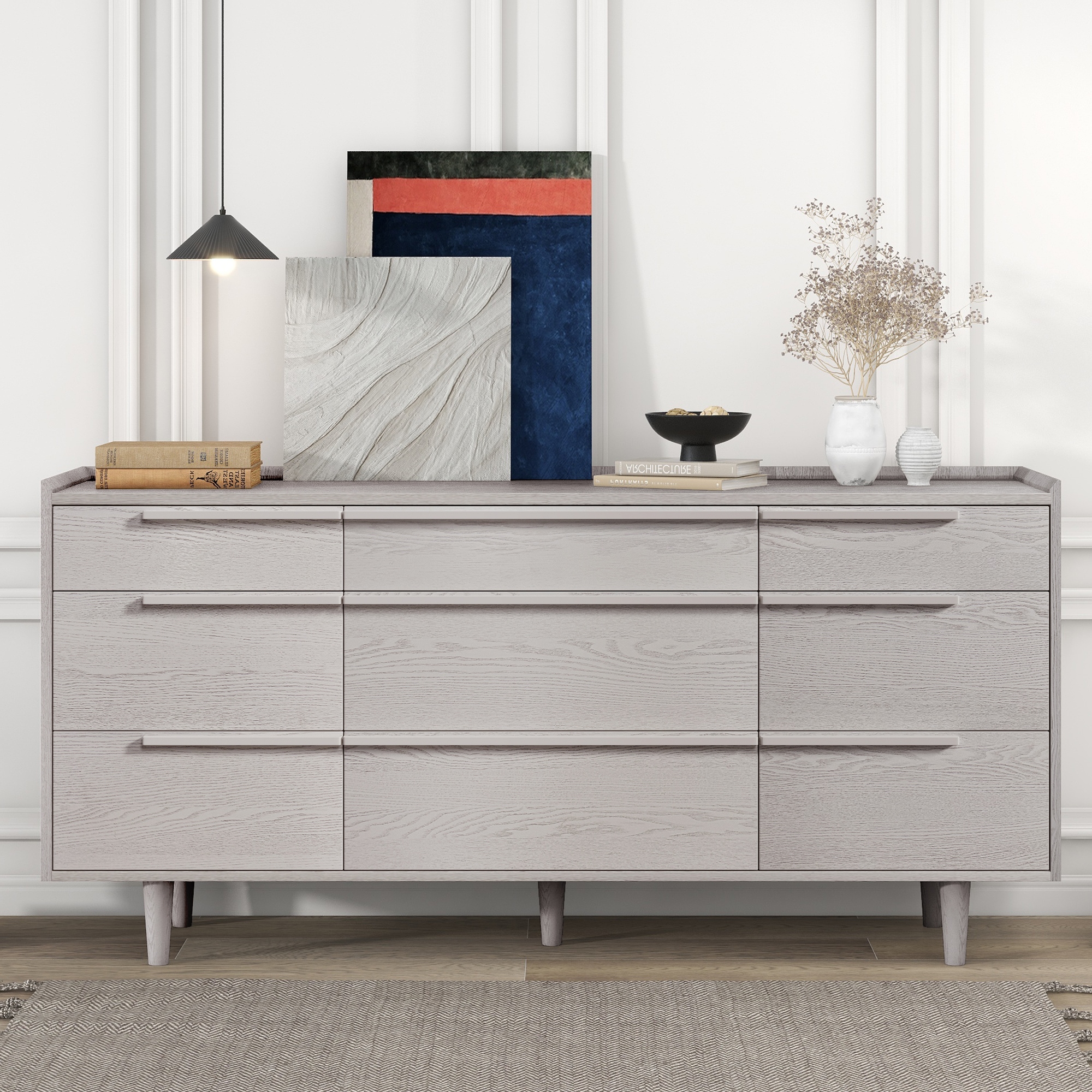 Grey horizontal best sale dresser