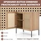 preview thumbnail 18 of 17, Costway Set of 2 Rattan Buffet Sideboard Wine Cabinet Cupboard - See Details