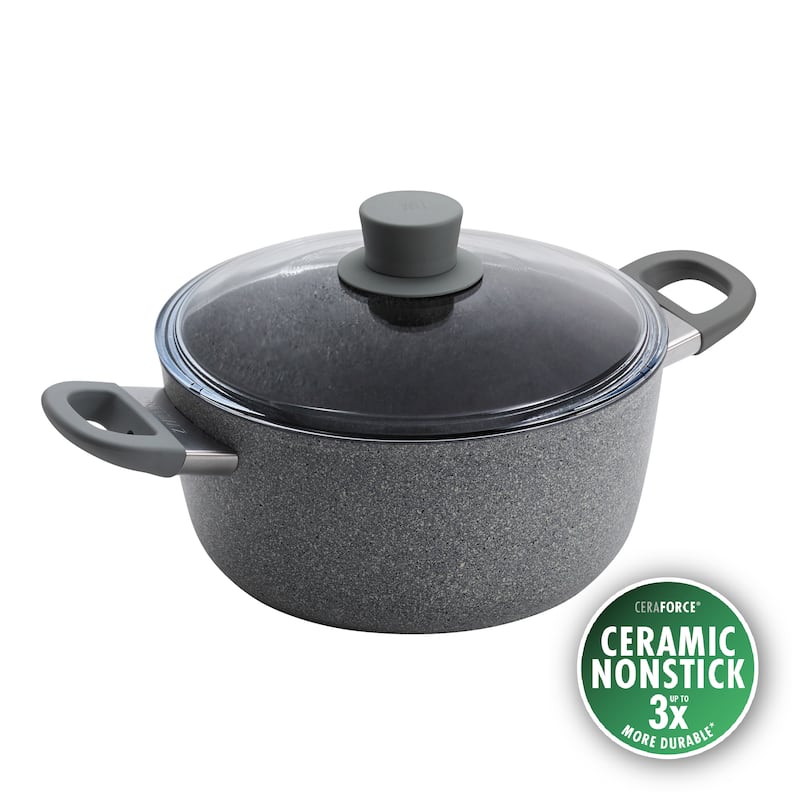 ZWILLING Parma Plus Ceramic 4.8-qt Aluminum Ceramic Nonstick Dutch Oven with Lid - Grey