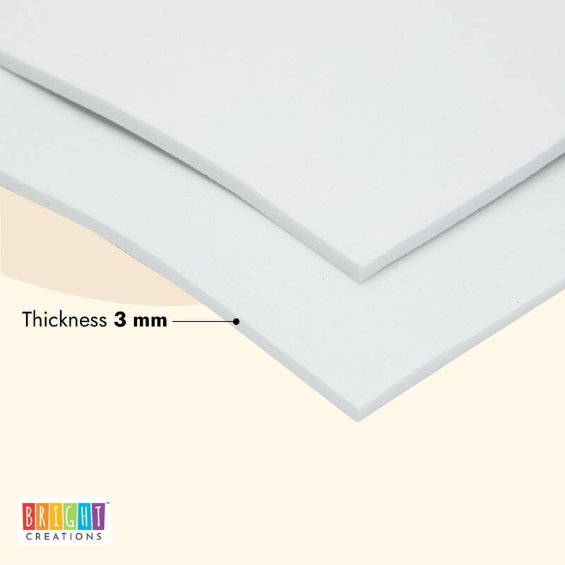 Bright Creations 2 Pack White EVA Foam Roll, 3mm High Density Sheets for Crafts, Cosplay, 14x39"