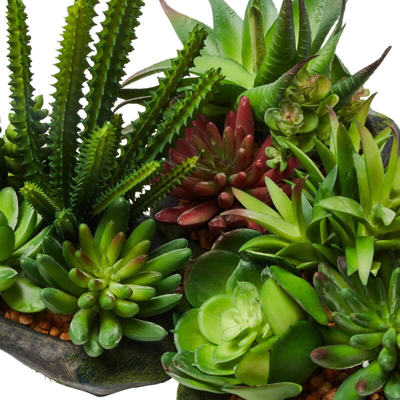 Pure Garden 3-Piece Artificial Succulent Plant Set