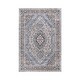 preview thumbnail 1 of 3, LOOM & LUXE Collection Blue/Cream/Bordered Non-Shedding Area Rug 120" D x 93" W x 0.35" H