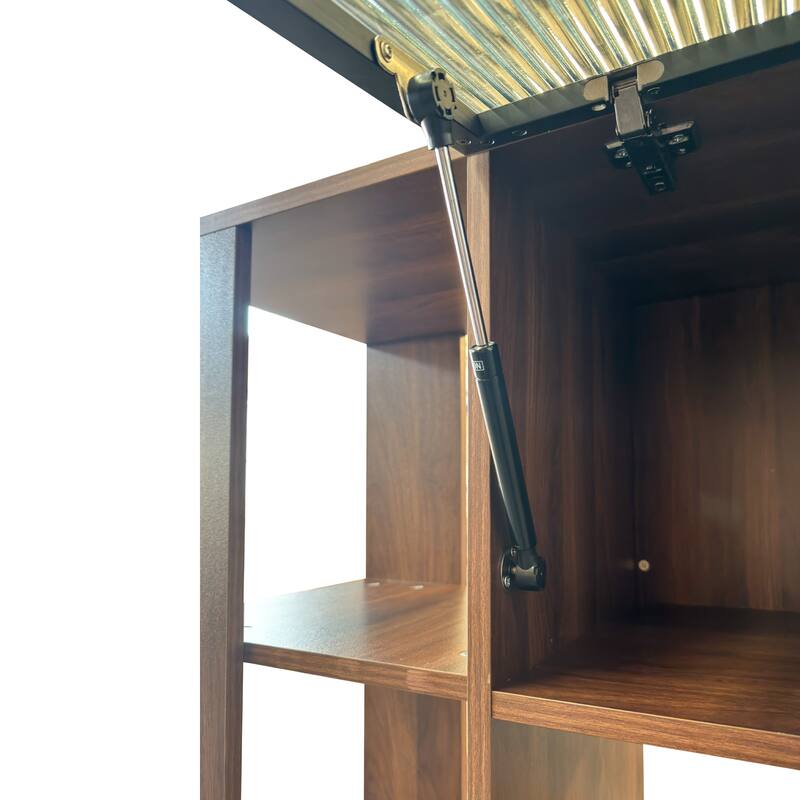 71" Tall Wooden Storage Cabinet for Hallway, Modern Multi-Functional Entrance Organizer