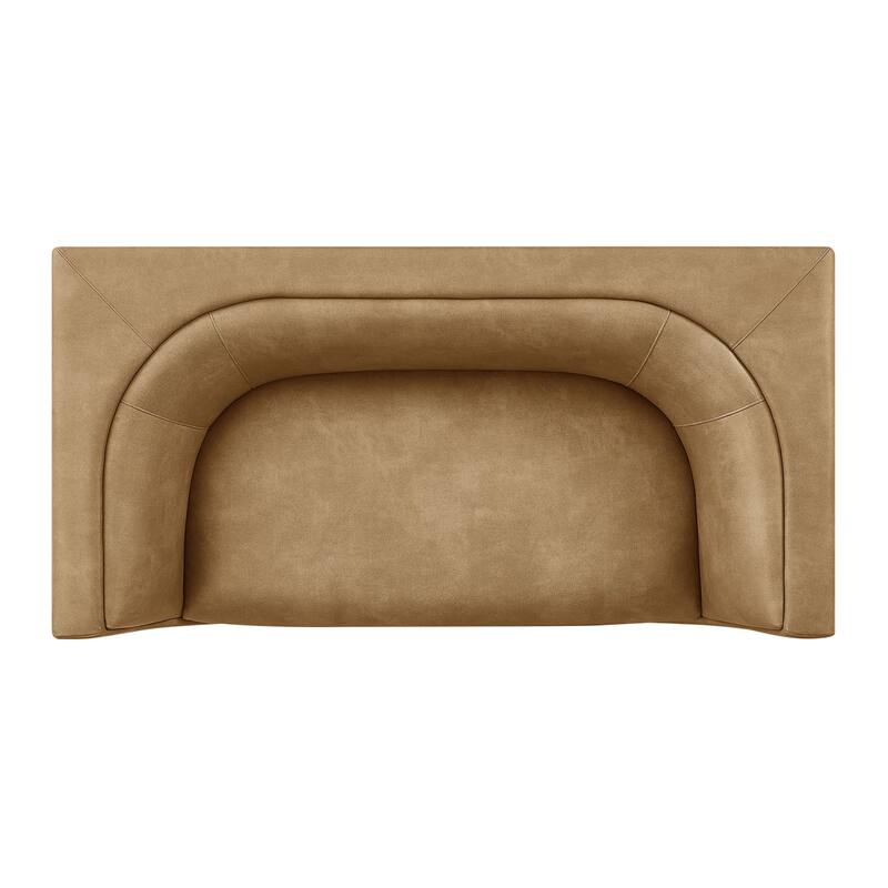 Hilda 67" Curved Back Vegan Leather Loveseat
