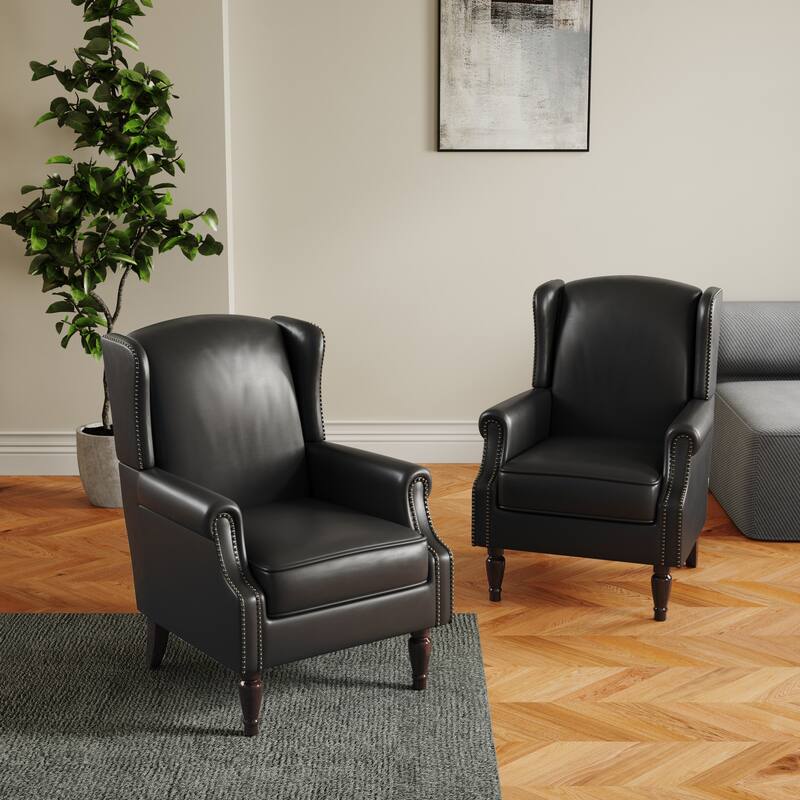 Set of 2 Patterned Upholstered Accent Chair for Living Room
