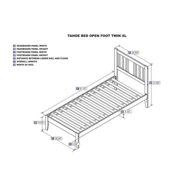 Tahoe Twin XL Platform Bed in Espresso