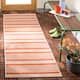 SAFAVIEH Courtyard Charmaine Indoor/ Outdoor Waterproof Area Rug - 2'3" x 12' Runner - Terracotta/Beige