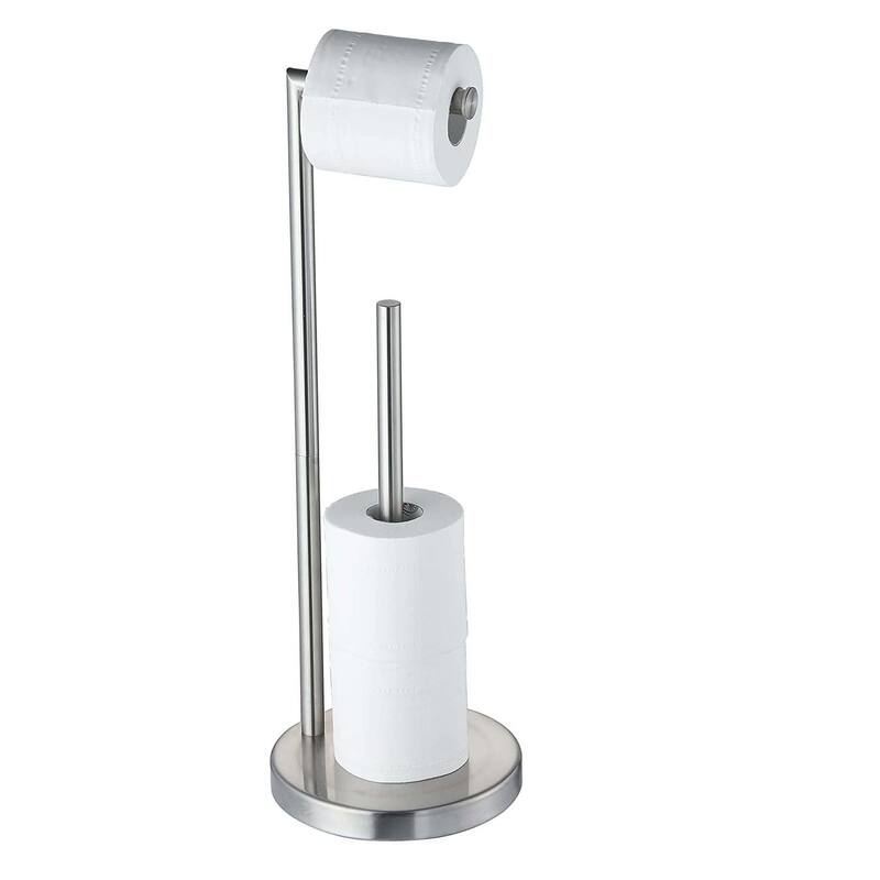 Freestanding Toilet Paper Holder Stand with Reserver