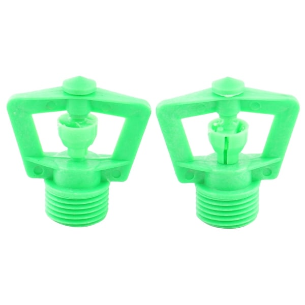 Home Plastic Plants Lawn Irrigation Water Sprayer Sprinkler Head Green 2 Pcs