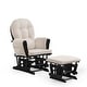 preview thumbnail 6 of 28, Rejoice Glider Rocking Chair with Ottoman BLACK / BEIGE