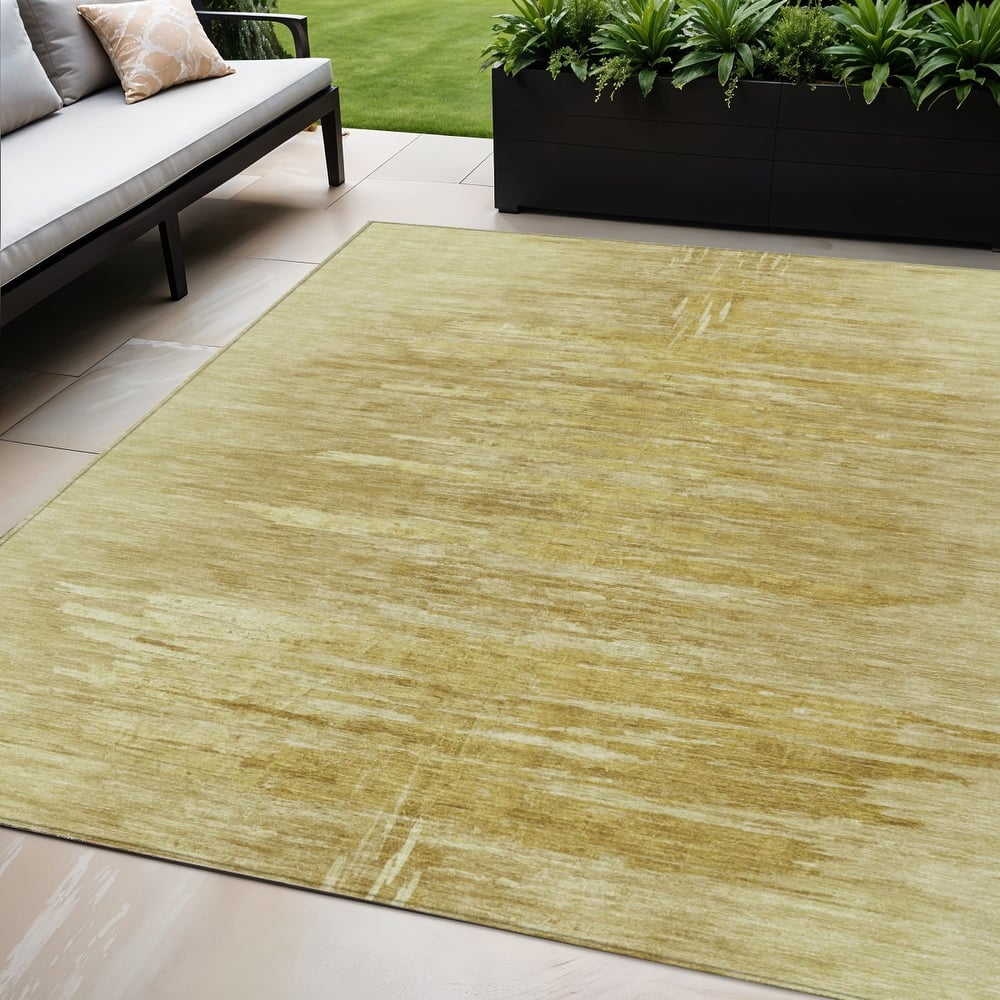HomeRoots Abstract Transitional Rectangle Outdoor Rug