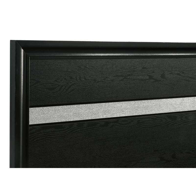 Miranda Contemporary Wood Storage Panel Bed
